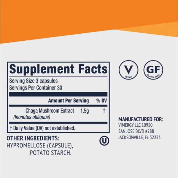 Vimergy® Chaga kapsler (Best før 30.06.2025) - Bilde 4