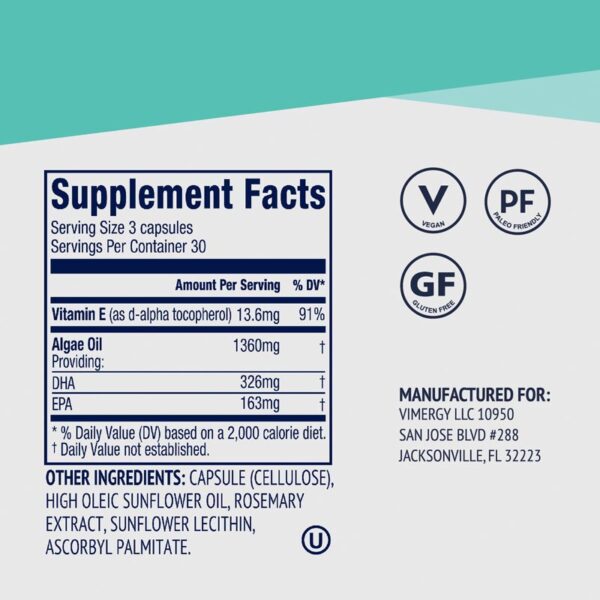 Vimergy® Vegan EPA/DHA, Omega 3 - Bilde 4