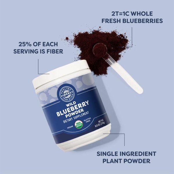 Vimergy-Wild Heidelbeeren Pulver, Wild Blueberry-250g