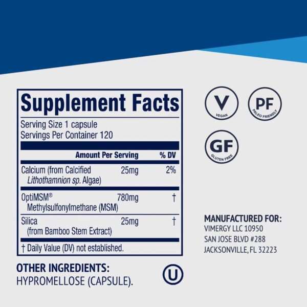 Vimergy_MSM-Kapseln_Supplement Facts