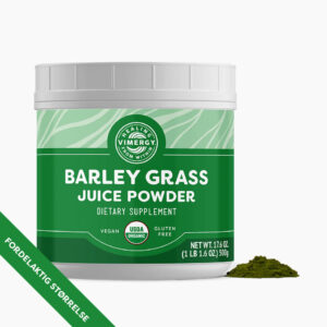 Fordelaktig størrelse Vimergy® Barleygrass Juice Pulver, Byggress Juice - 500 g
